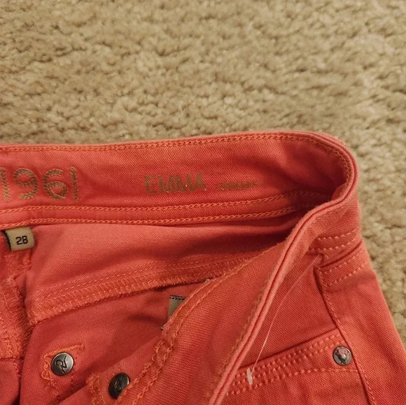 DL1961 Orange Legging Straight Leg Jeans Size 29 Womens #F163 - Picture 4 of 5